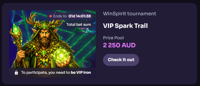 VIP Spark Trail Turnier – Prize Pool 2.250 AUD