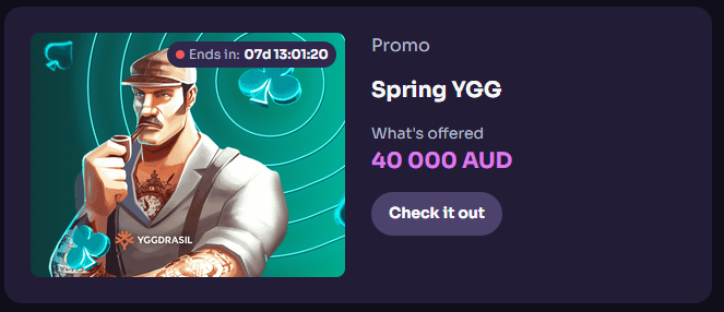 Spring YGG Aktion von Yggdrasil – 40.000 AUD